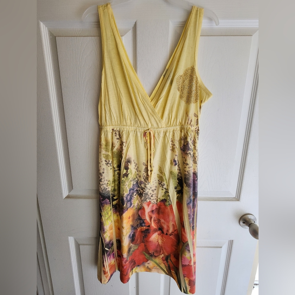 Susan Lawrence Yellow Tunic Dress size Small